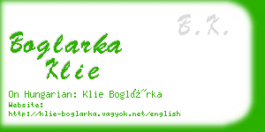 boglarka klie business card